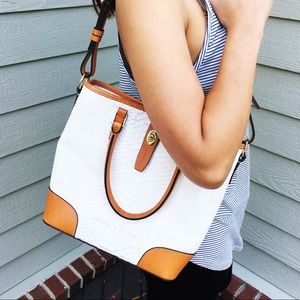 Dooney & Bourke white leather handbag